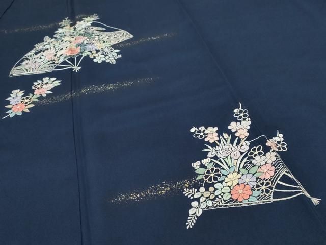 平和屋着物○訪問着 刺繍 箔散らし文様 暈し染め 金彩 正絹 逸品