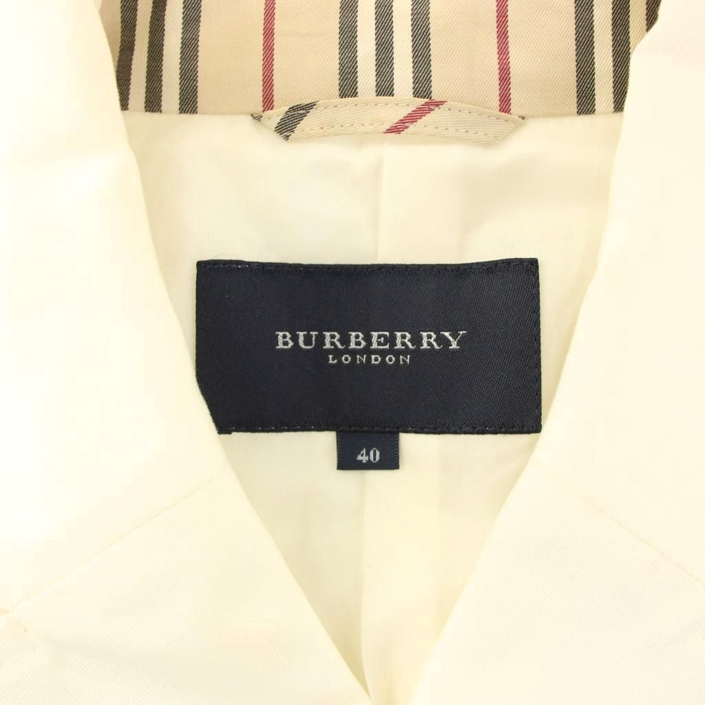 Lサイズ 40 バーバリーロンドン テーラードジャケット ホワイト タグ付 バーバリー ロンドン BURBERRY LONDON テーラードジャケット