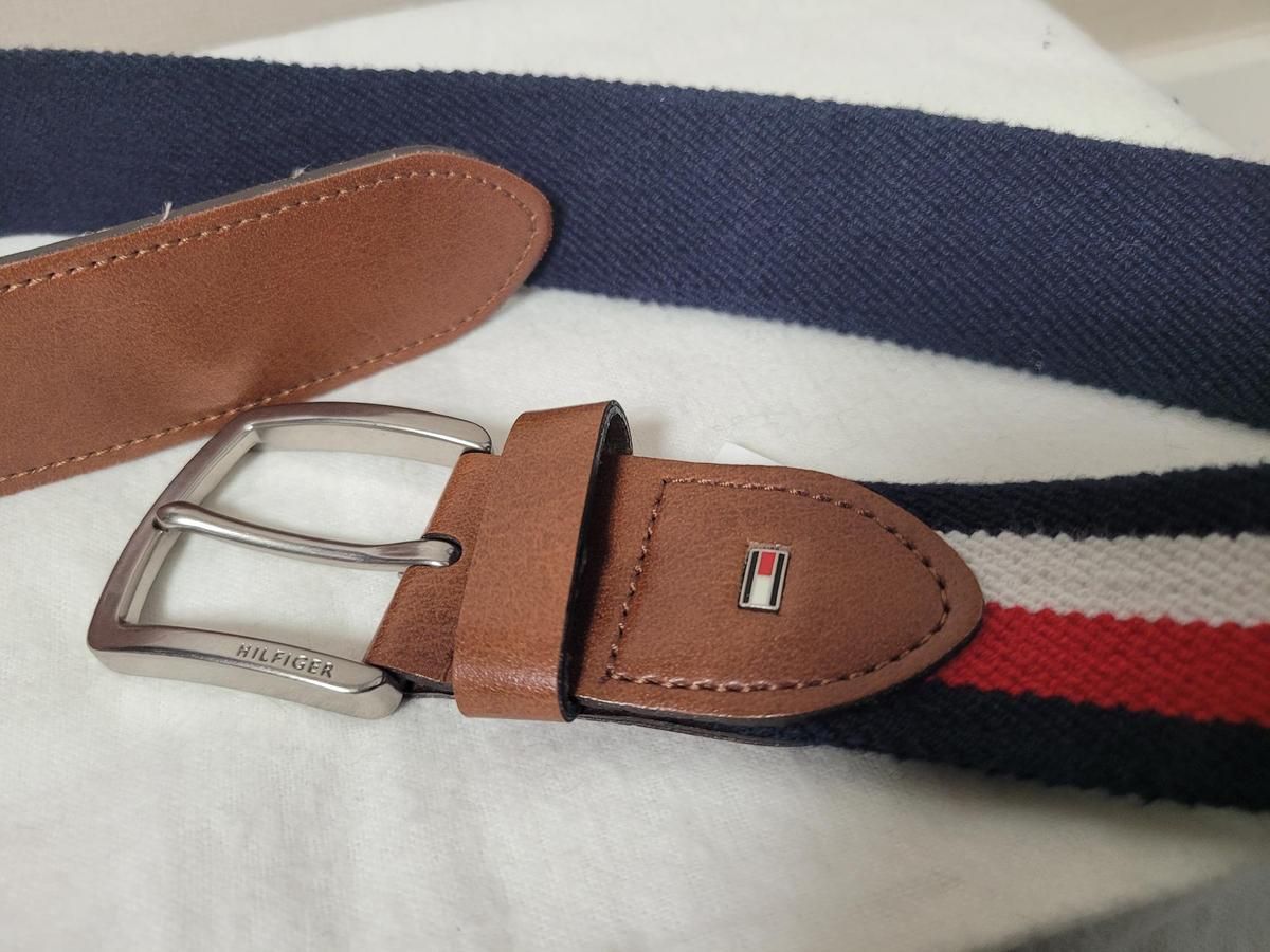 【雷市場（ポンジャン）商品韓国直送】Tommy Hilfiger(トミーヒルフィガー) ユニセックス カジュアル ベルト 非常に良好な状態 腰 30 サイズ