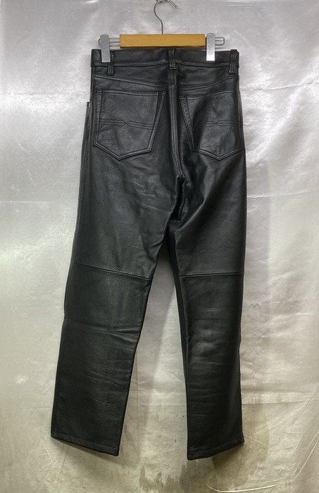80 s 90 JUNMEN ジュンメン 牛革 ストレート レザーパンツ サイズ ブラック バイクウェア バイカー