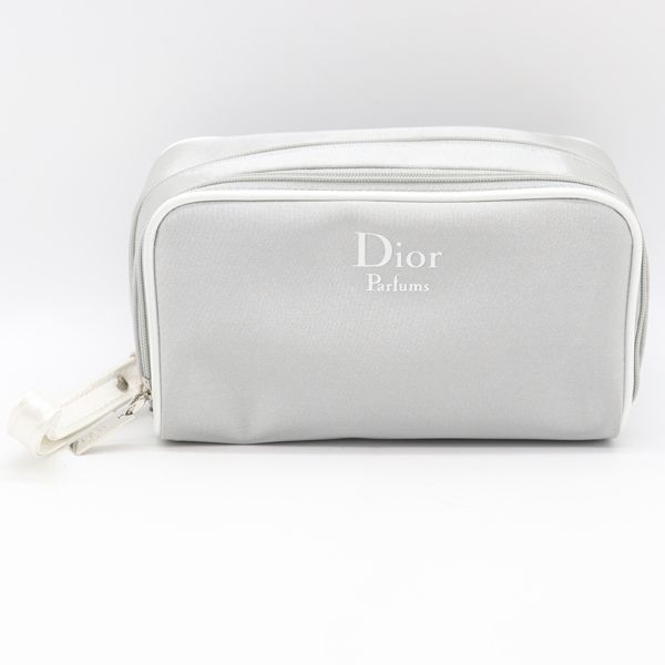 【気品あるデザイン☆】DIOR トップハンドルポーチ 良品 クリスチャンディオール ポーチ バッグ ファブリック