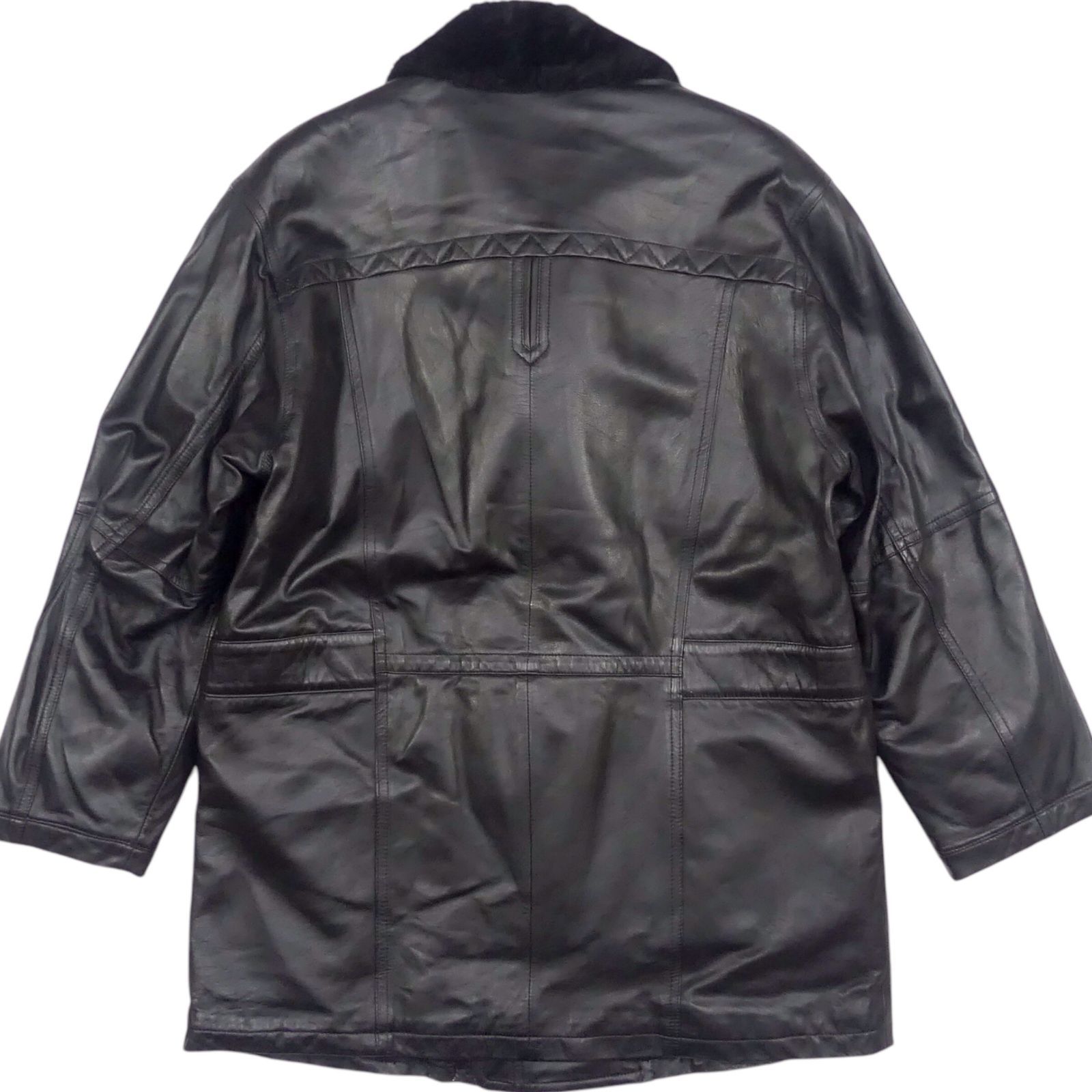 即決☆PIERRE BALMAIN☆メンズ M ムートンコート ピエールバルマン 黒 