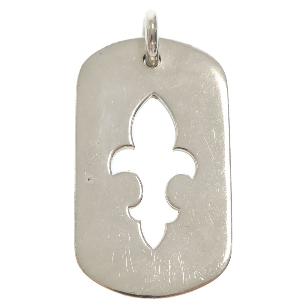 CHROME HEARTS クロムハーツ D TAG LRG CO CRS カットアウトフ ラージ ドッグタグ ネックレストップ シルバー