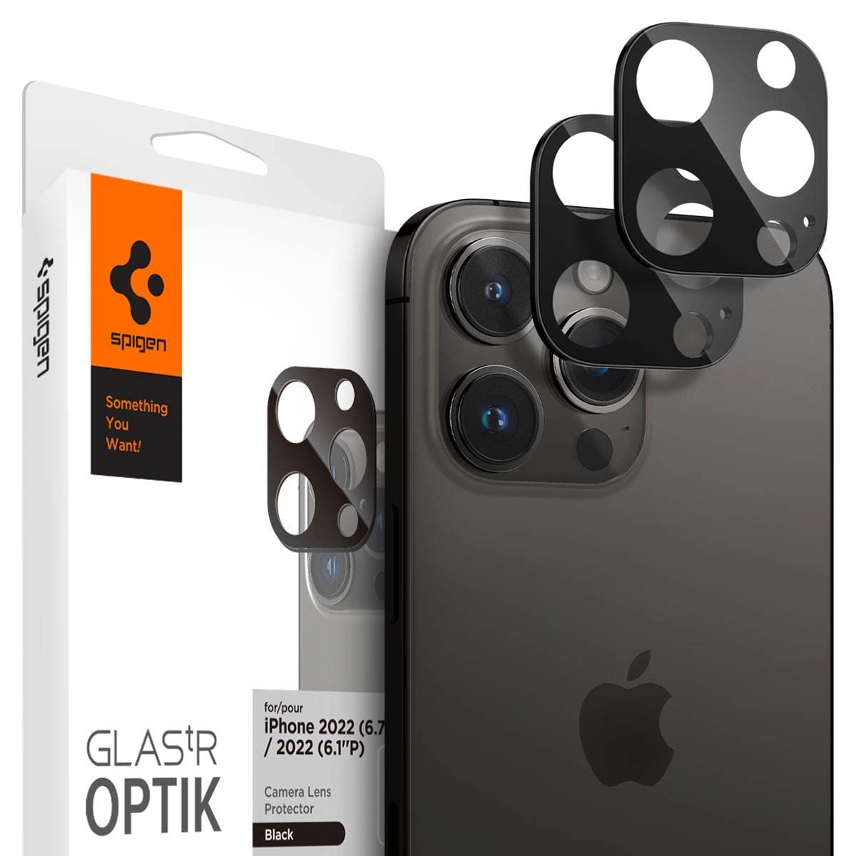 【新着商品】Glas.tR Optik iPhone 14 Pro iPhone 14 Pro Max 用 Spigen カメラフィルム 保護 iPhone14Pro iPhone14ProMax 対応 カメラ レンズ ブラック 2枚入