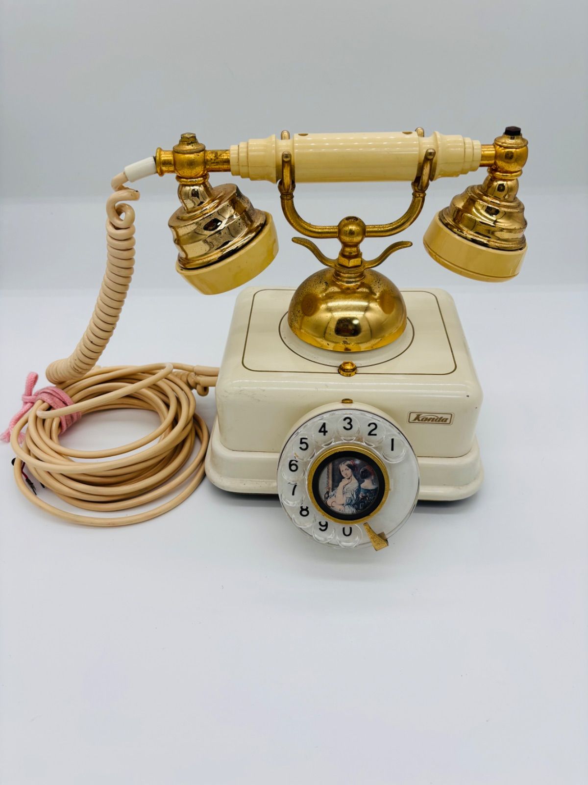 昭和レトロ】Kanda 神田通信 アンティーク風ダイヤル式電話機 DK