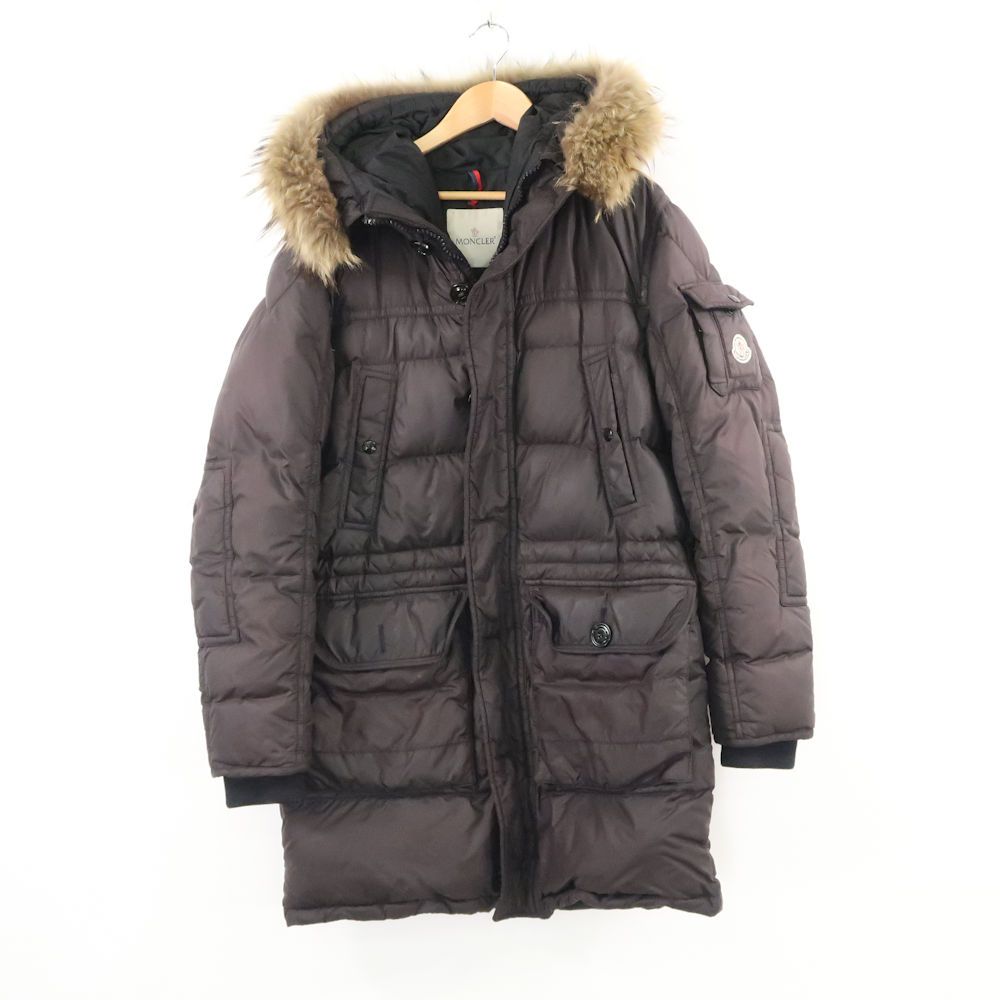 MONCLER モンクレール AFFTON アフトン ロングダウンジャケット 1 Mサイズ相当 ポリエステル100％ ジップアップ ファー取り外し可  レディース AO1805W4 - メルカリ