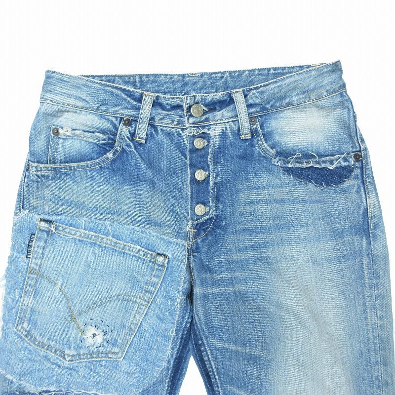 ハリウッドランチマーケット BLUE BLUE リペア パッチワーク デニム 