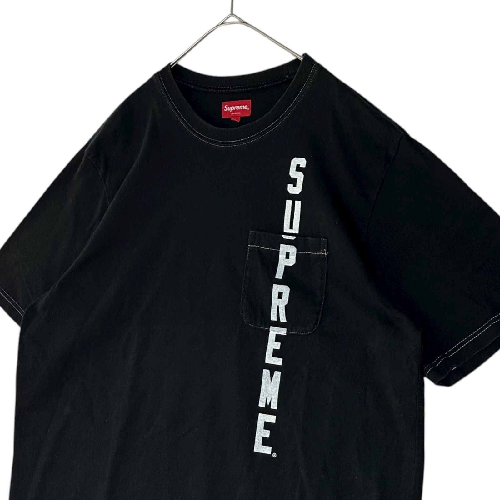 SUPREME(シュプリーム) 20SS Contrast Stitch Pocket Tee ロゴ 