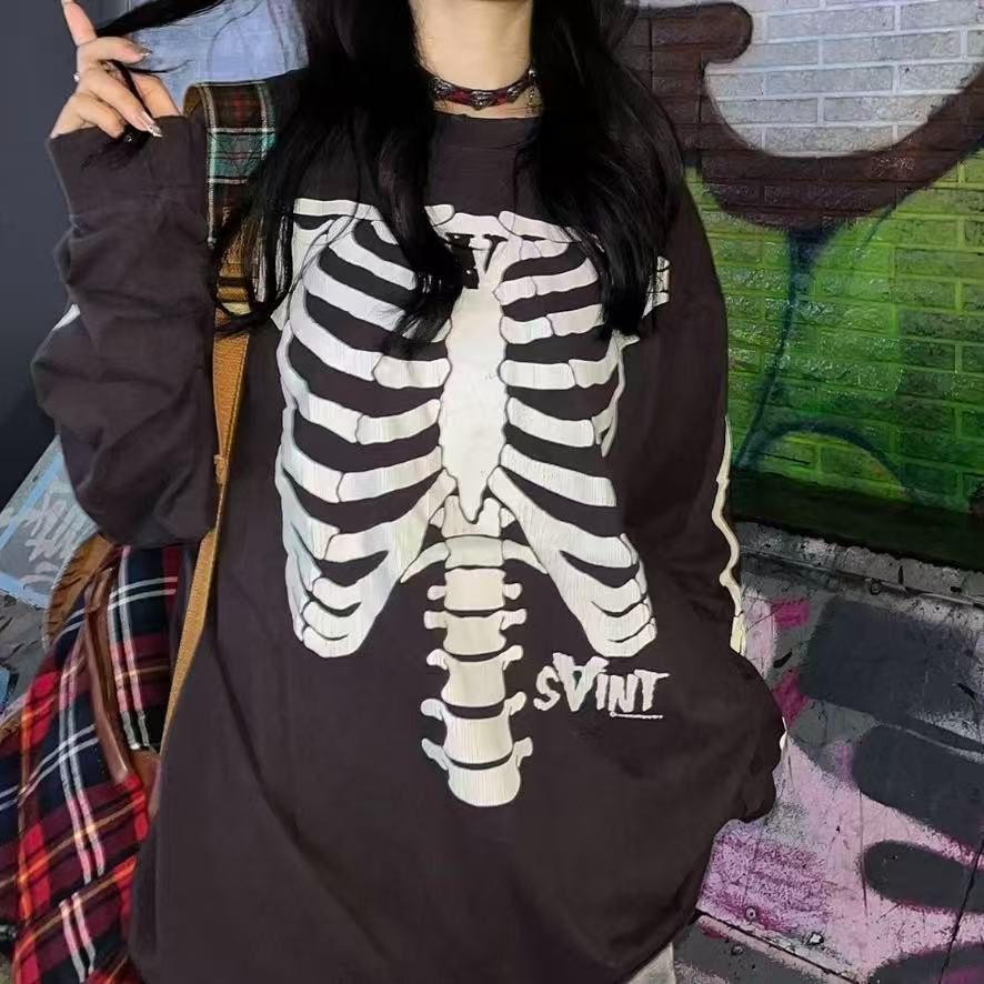 セントマイケル スカルプリント 長袖Tシャツ S M L XL - メルカリ
