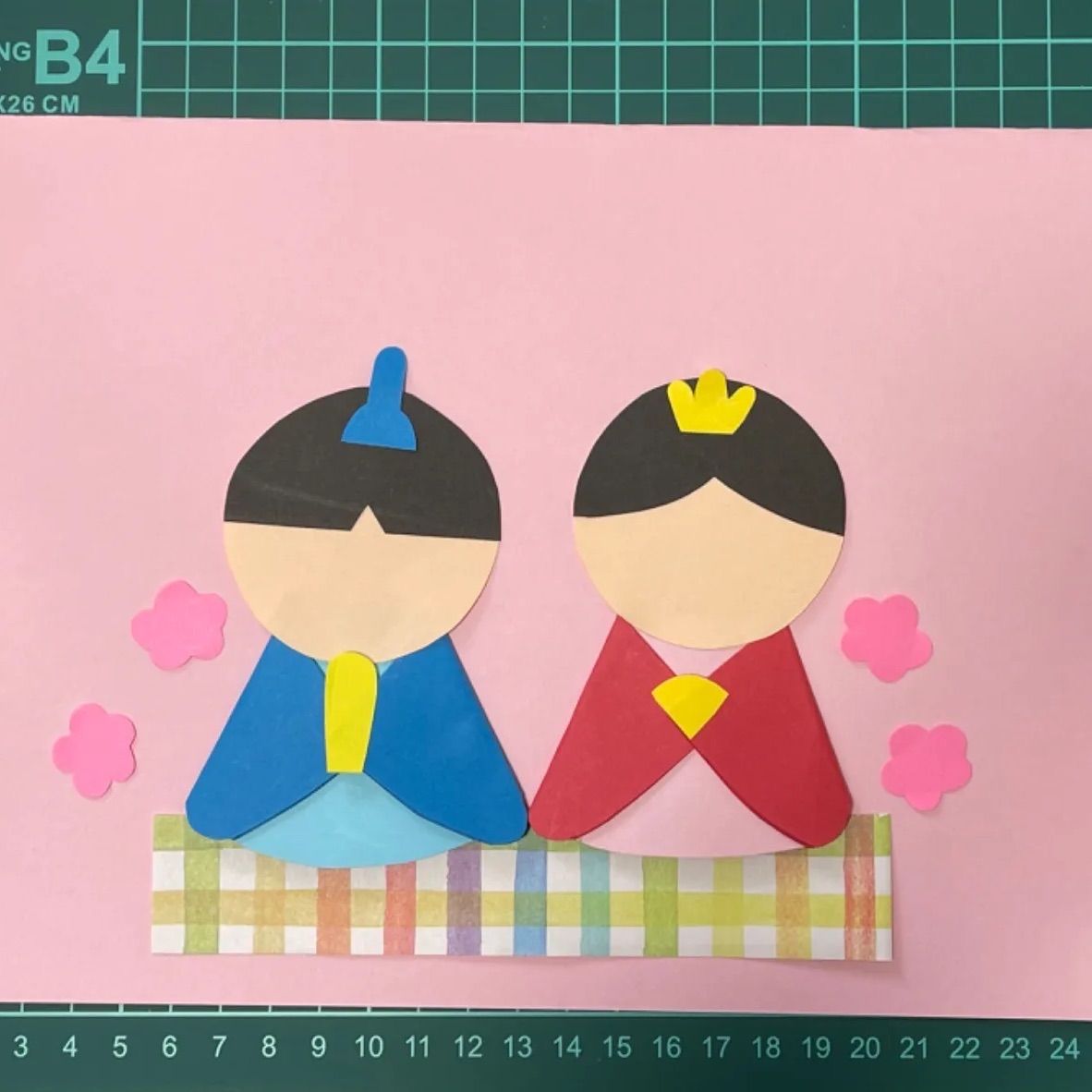 ひなまつり製作キット折染① 壁面飾り春保育高齢者クラフト工作