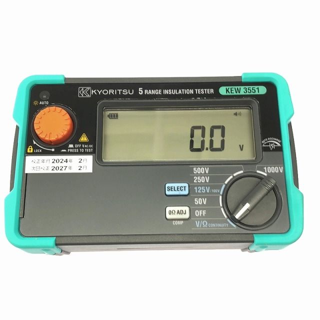 ☆美品☆ KYORITSU 共立 デジタル絶縁抵抗計 KEW3551 6レンジ絶縁抵抗 