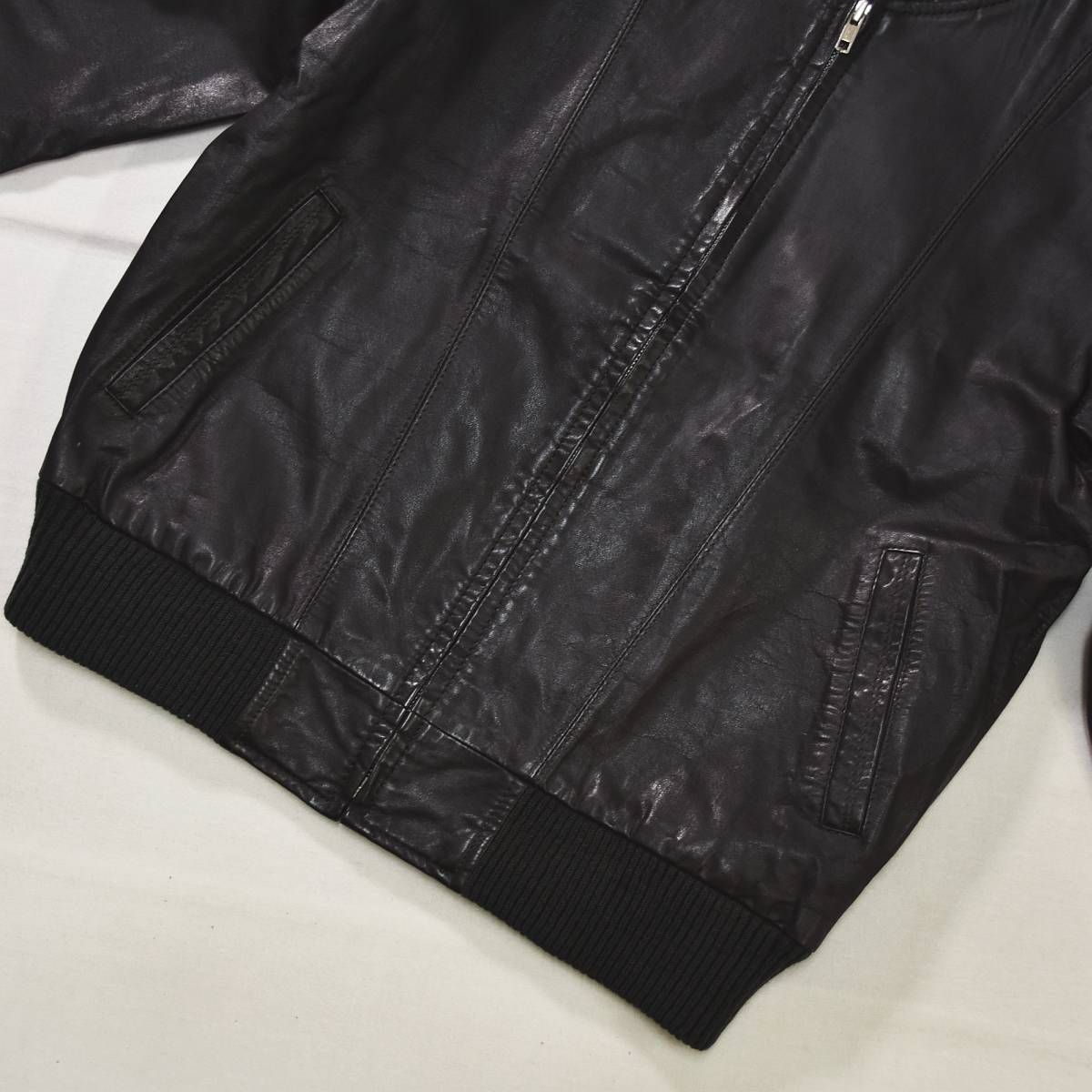 本革】 90s ヴィンテージ unknown 牛革 カウハイド シングル 