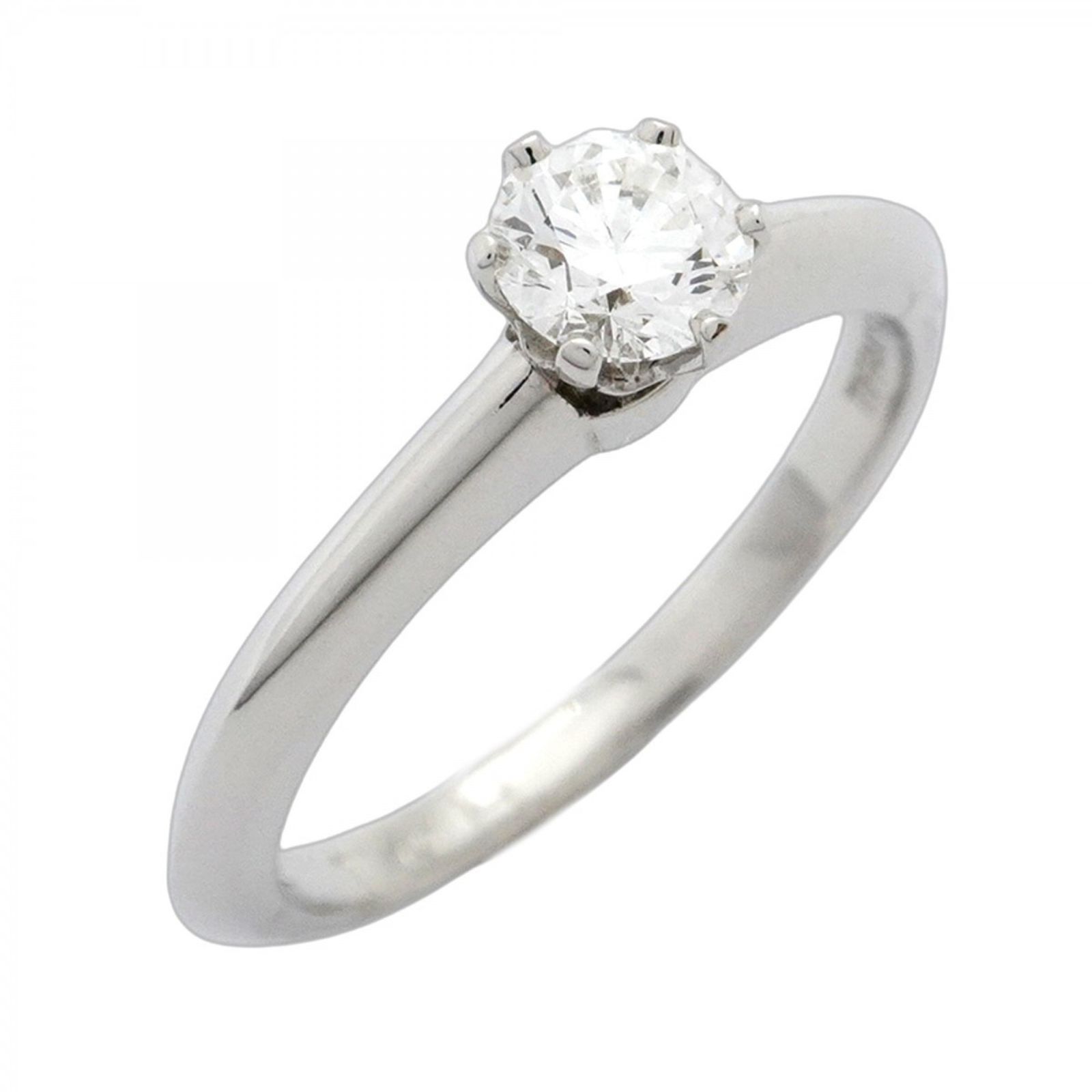 ティファニー Tiffany ティファニー リング ソリティア 1PD Pt950 プラチナ ダイヤモンド 0.32ct 7.5号レディース
