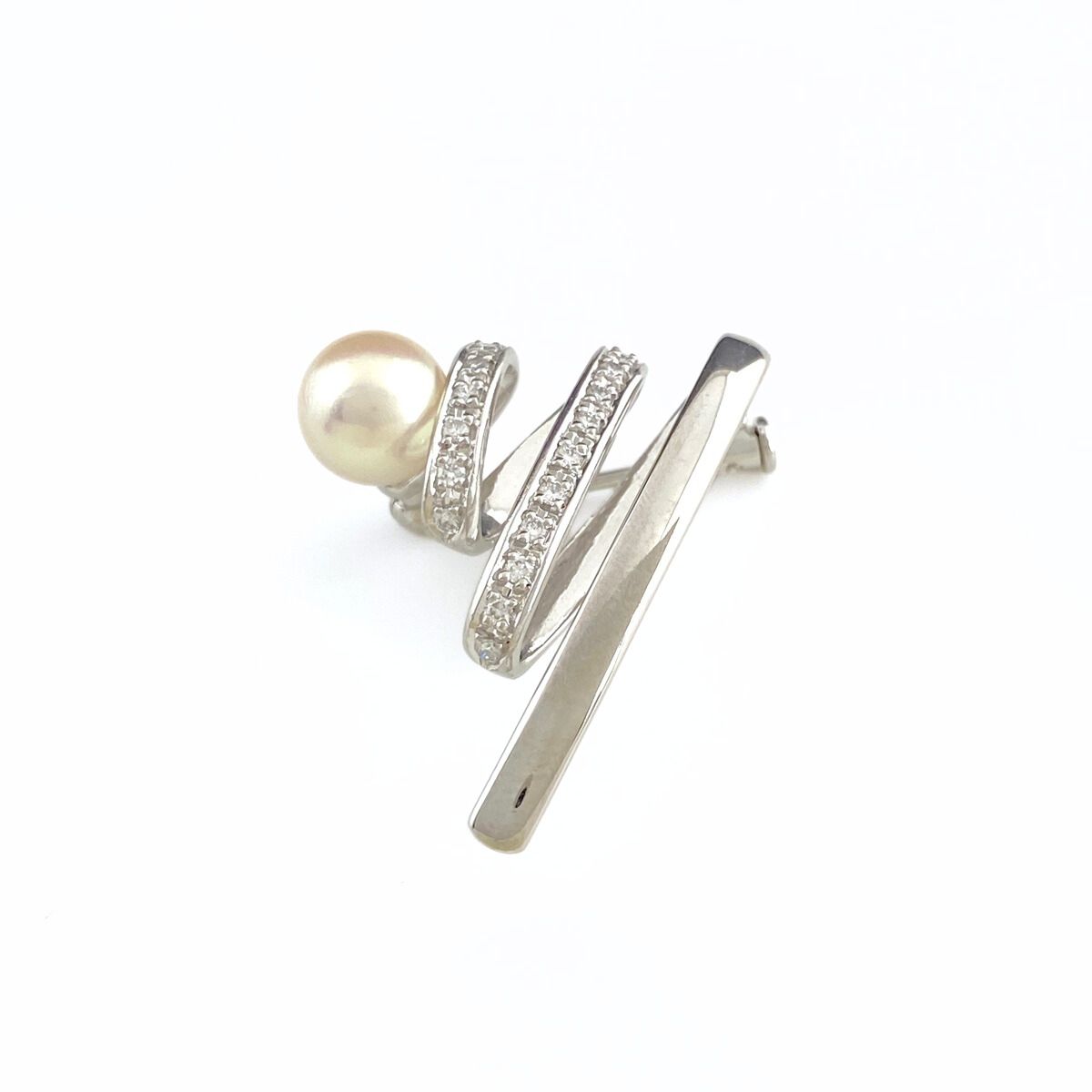 タサキ TASAKI パール デザインペンダントトップ プラチナ 真珠 2way ブローチ ペンダントトップ Pt900 パール ダイヤモンド レディース