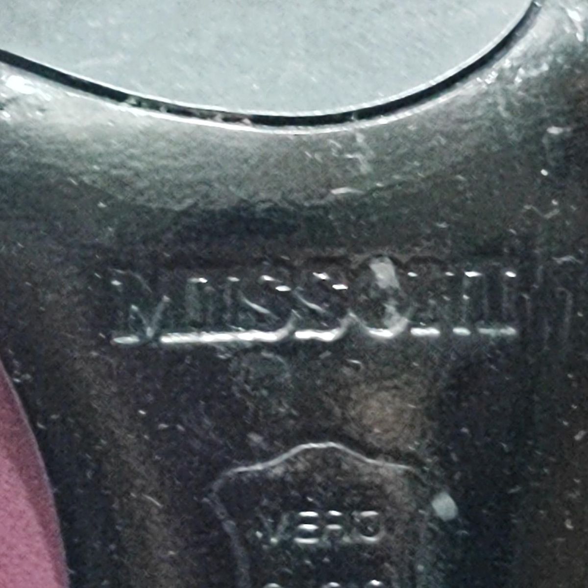 パープル×アイボリー レザー