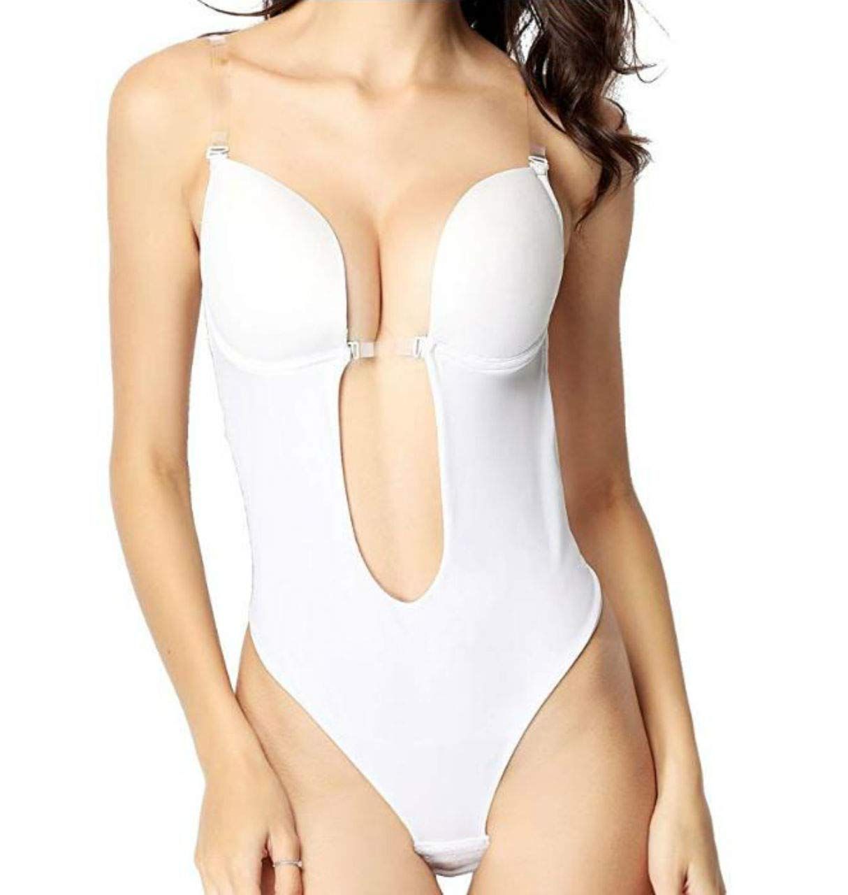 [ミコプエラ] ドレス用インナー レオタード カップ付き 社交ダンス 背中あき 下着 (S， ホワイト) [ホワイト] [S]