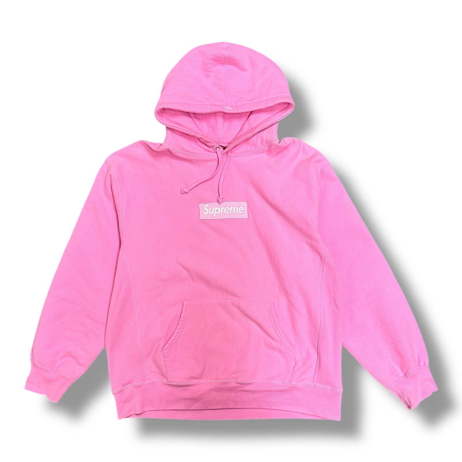 正規 Supreme 21AW Box Logo Hooded Sweatshirt ボックスロゴスウェットパーカー フーディー 刺繍ロゴ シュプリーム ピンク XL 91968A7