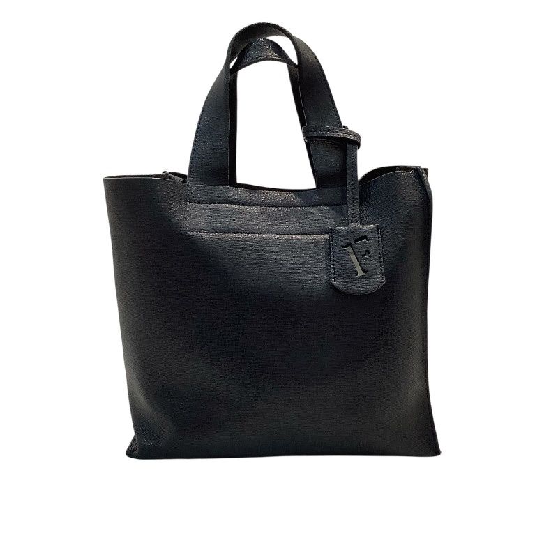 フルラ （FURLA）レザー ミニ トートバッグ ネイビー ロゴ