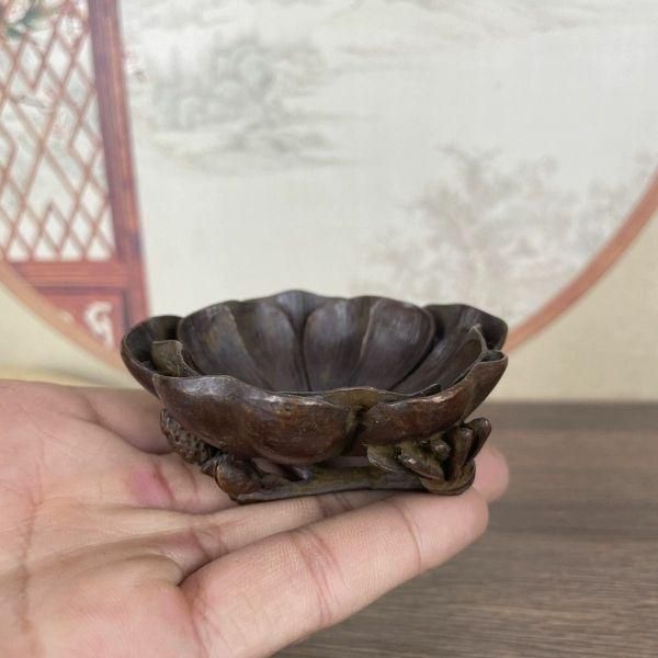 銅製 玉蘭筆洗 蓮華蓮の葉筆洗 書道具 文房具 置物 装飾品 工芸 銅製 玉蘭筆洗 蓮華蓮の葉筆洗 書道具 文房具 置物 装飾品 工芸