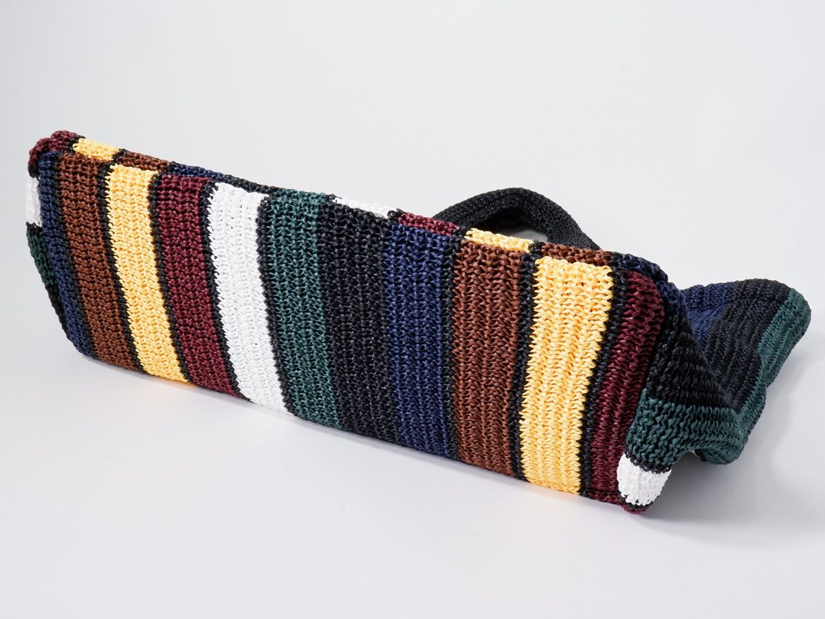 バッグ NKNITンニット 2024SS multi KNIT big bagマルチストライプ