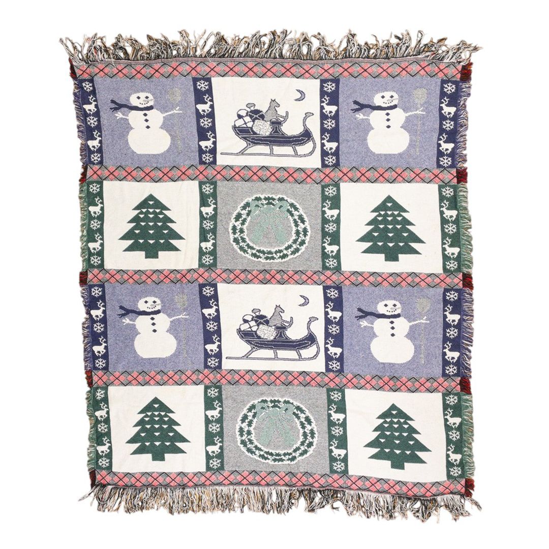 クリスマス　プレゼント　マルチカバー　ビンテージラグ　170x120 クリスマス プレゼント マルチカバー ビンテージラグ 170x120