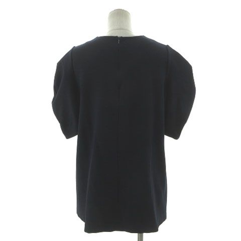 ヘリンドットサイ HeRIN.CYE Ponte balloon sleeve tops 530GSM80-0400 カットソー 五分袖 テールカット ネイビー 紺 F レディース ヘリンドットサイ HeRIN.CYE Ponte balloon sleeve tops