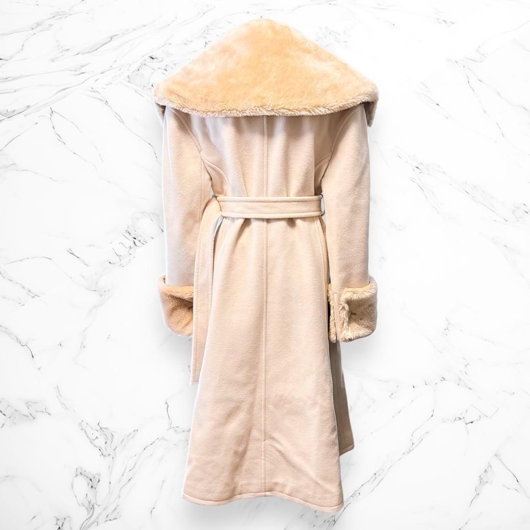 ✨完売品✨ ADEAM フォクシー トリミングベルテッドコート S ベージュ ✨完売品✨ ADEAM フォクシー トリミングベルテッドコート S ベージュ