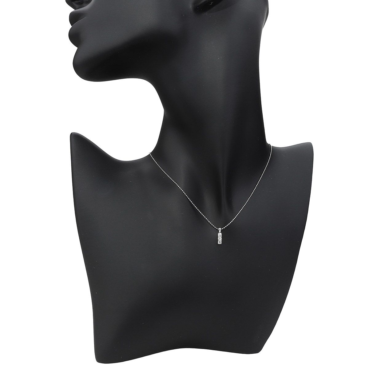 Iラインペンダントネックレス ダイヤモンド Pt900 中古 プレラブド  