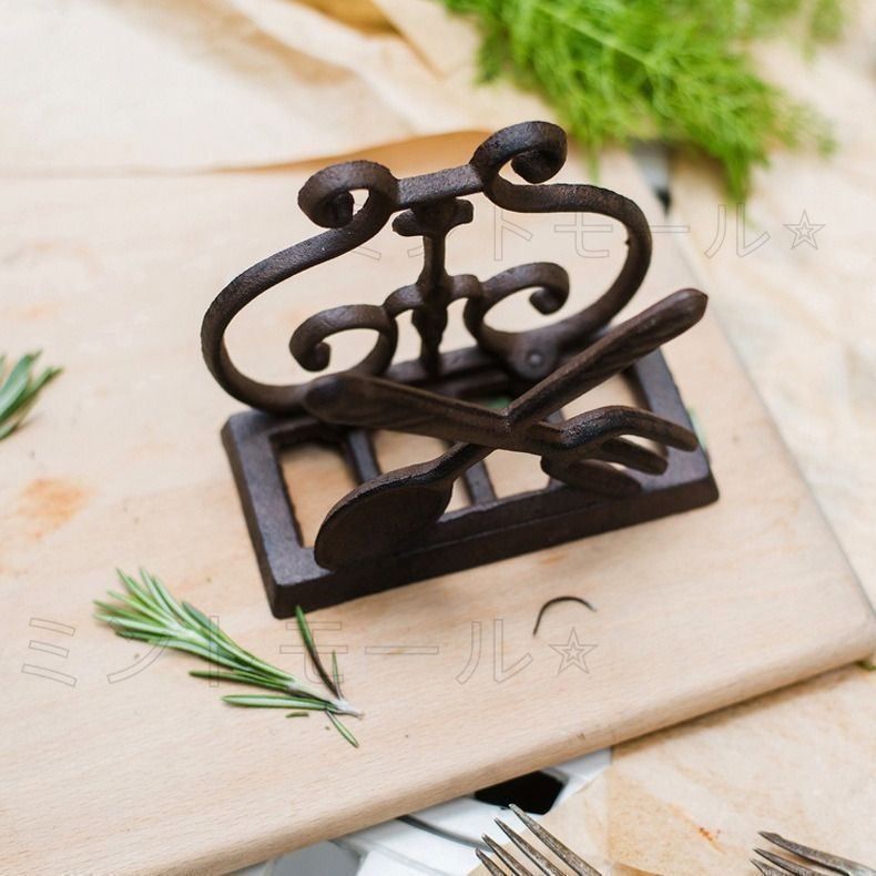 新しい未使用 ナプキンスタンド ナプキンホルダー 卓上 収納 鋳鉄 収納