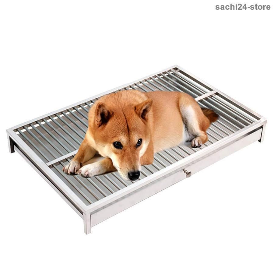 犬用トイレトレイ ステンレススチールペットトレーニングトレイ 大容量のお手入れが簡単で衛生的