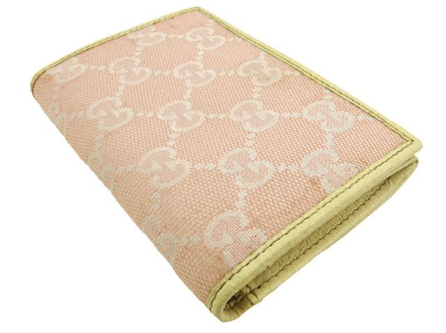 グッチ カードケース 名刺入れ GG柄 ピンク アイボリー