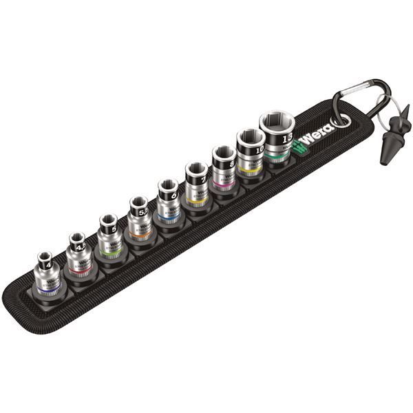 WERA ヴェラ 差込角 1|4DR 9点組 ソケットセット ドライブ保持機能付き 003880 工具 ツール DIY 作業工具 道具