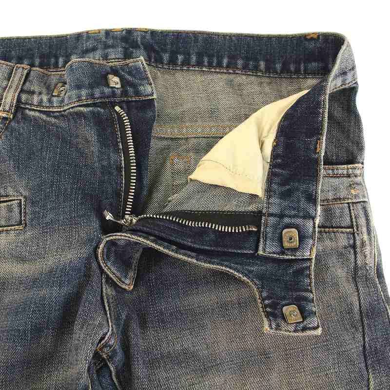 バルマン BALMAIN デニムパンツ ジーンズ ダメージ加工 W28 インディゴ