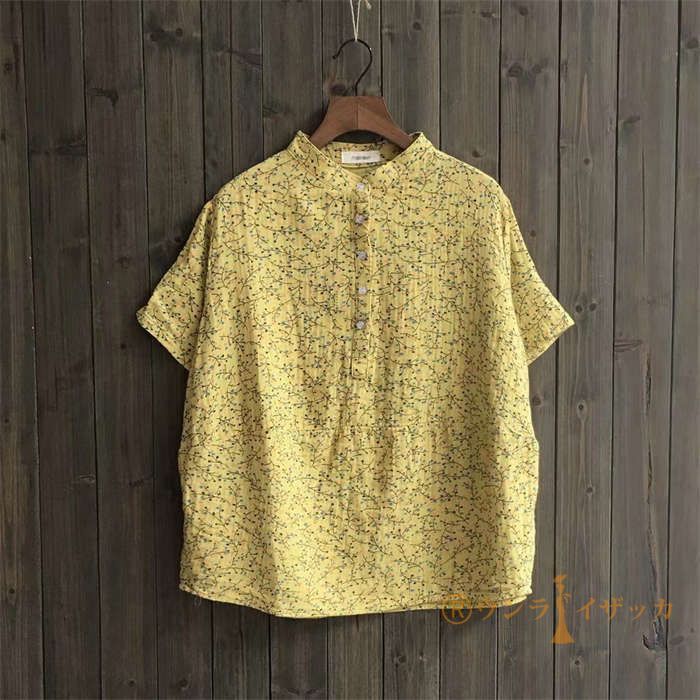ガーゼ シャツ Tシャツ ブラウス レディース 夏 春 ガーゼシャツ