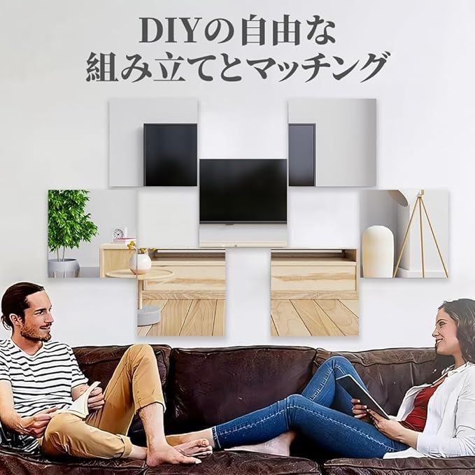 新品】黒 壁掛け 姿見ミラー 全身鏡 40x145cm 防災 地震対策 鏡 壁掛け