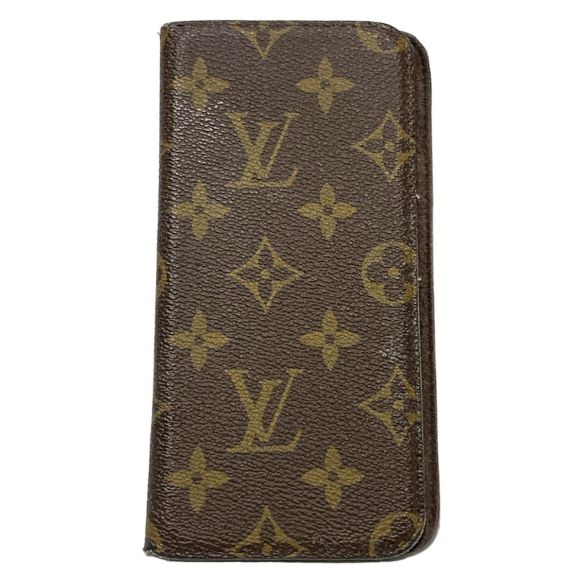 LOUIS VUITTON ルイヴィトン 携帯電話ケース モノグラム IPHONE7 -8 フォリオ M63400 マロン iPhoneケース