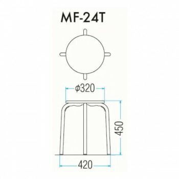 藤沢工業 TOKIO スツール MF-24T ブラウン 5脚入