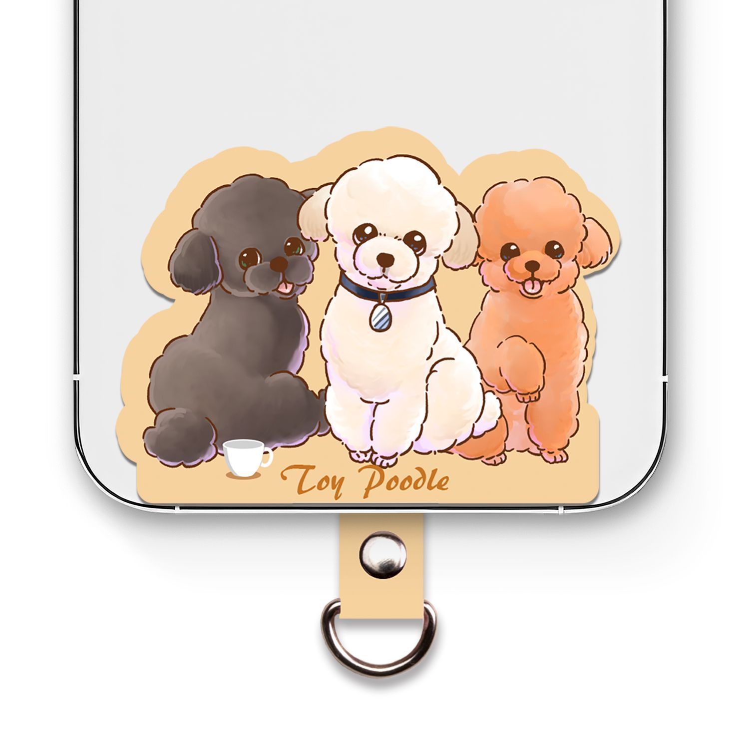 トイプードル 【笑顔が楽しく可愛いわんこイラスト】 スマホ