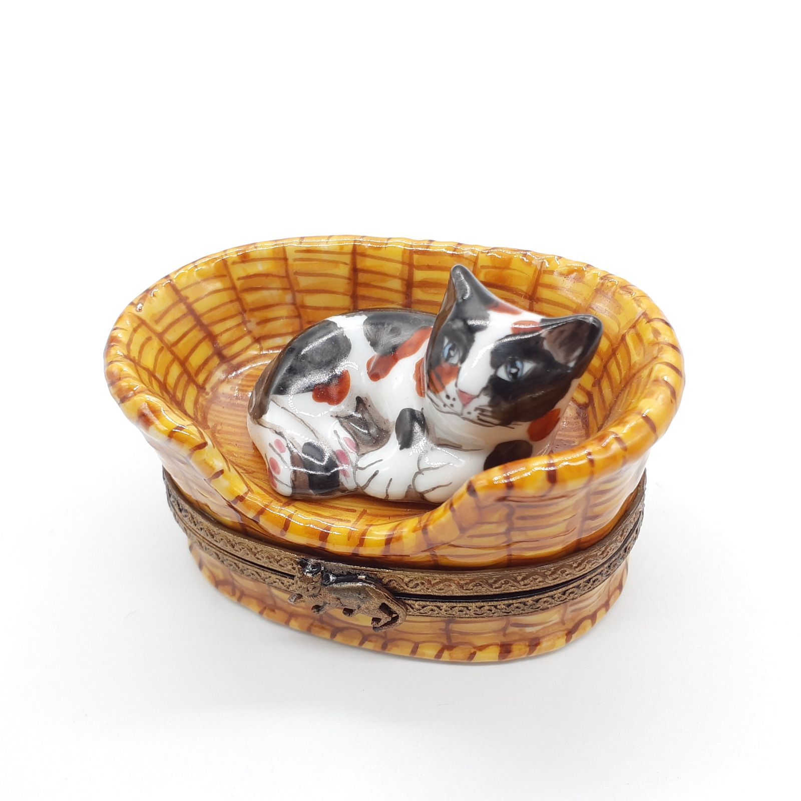 リモージュボックス　猫 リモージュボックスBOX キャット猫シリーズLimoges Limoges