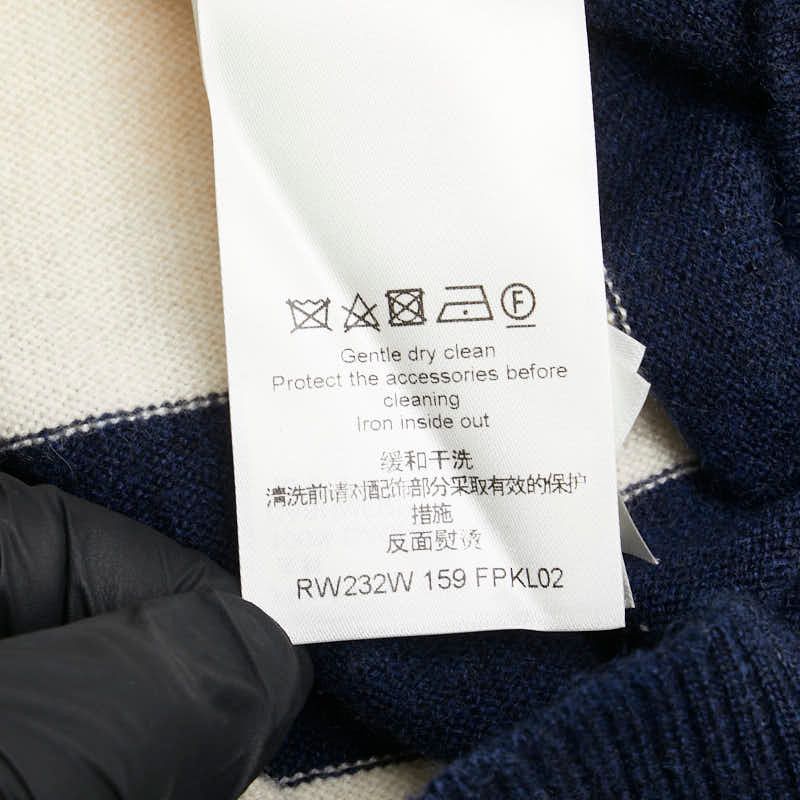 LOUIS VUITTON - ルイ ヴィトン ボーダー ニット セーター サイズ:M カシミヤ レディース LOUIS VUITTON 【1-0221660】 ルイ ヴィトン ボーダー ニット セーター サイズ:M アイボリー