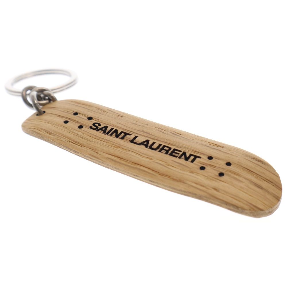 SAINT LAURENT スケートボードキーリング SAINT LAURENT◇ウッドスケートボードキーホルダー サンローラン
