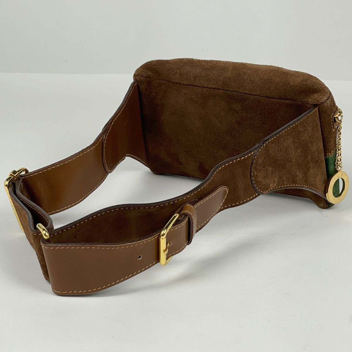 CELINE セリーヌ スエードレザーパッチワーク ウエストポーチ バッグ