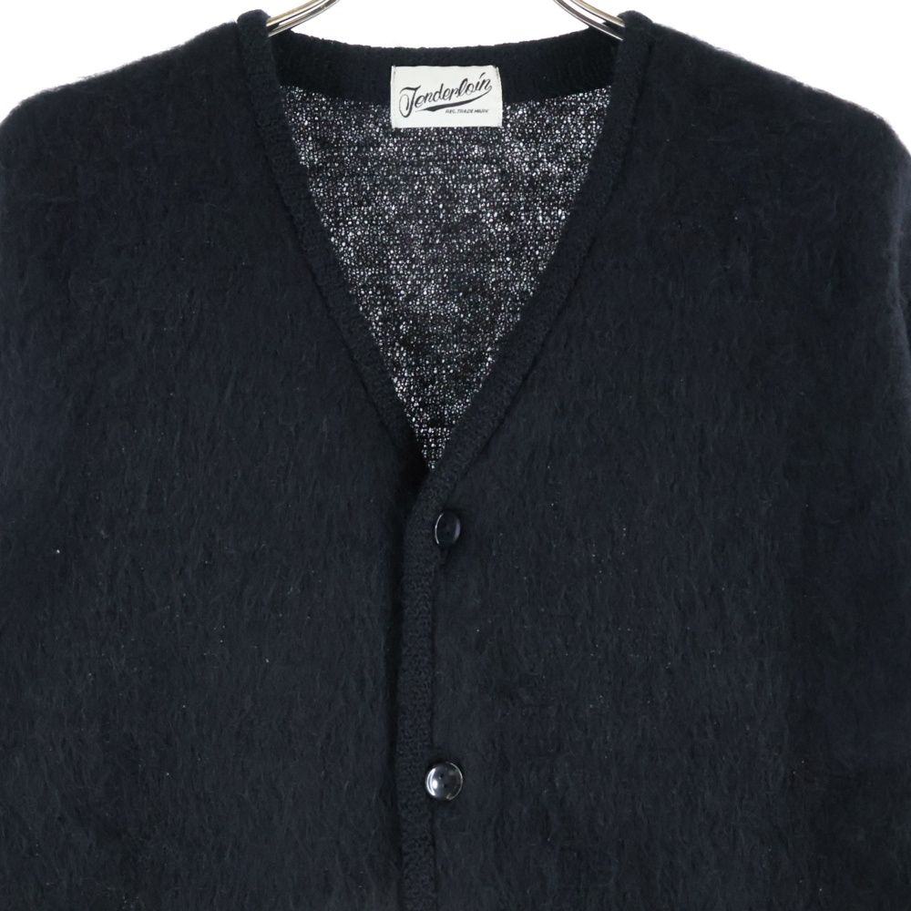 テンダーロイン　モヘアカーディガン　黒　M TENDERLOIN (テンダーロイン) MOHAIR CARDIGAN モヘア