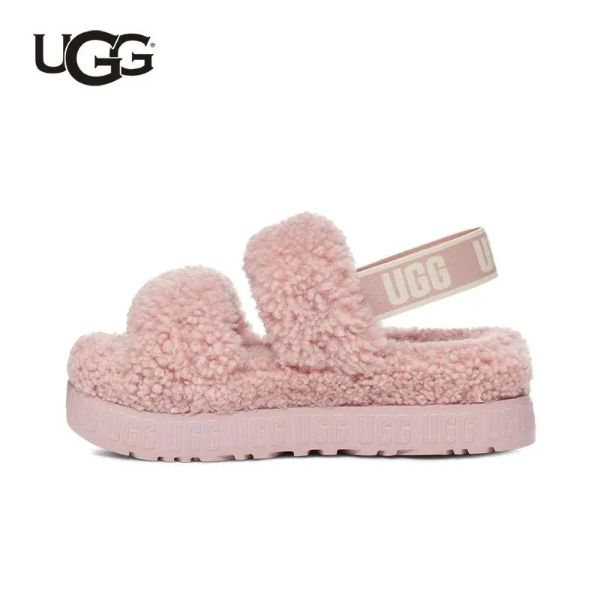 新品　UGG ファー付きサンダル ダウンピンク 新品UGG ファー付きサンダル ダウンピンク