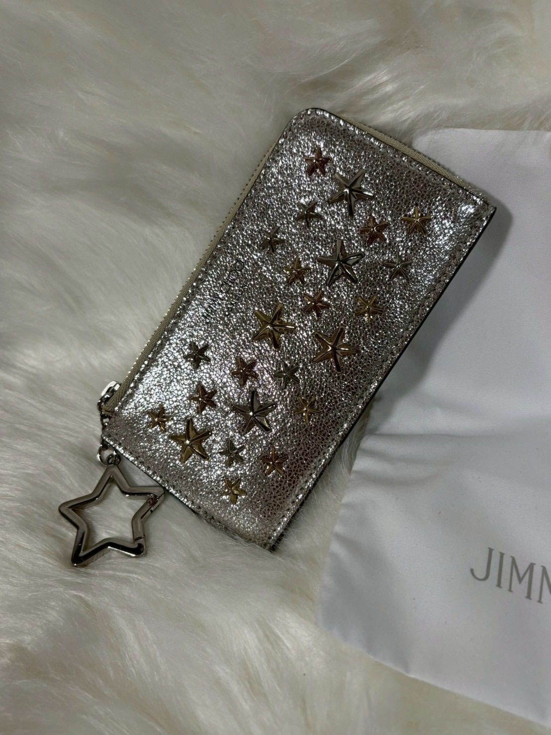 JIMMY CHOO ジミーチュウ スタースタッズ ゴールド カードケース