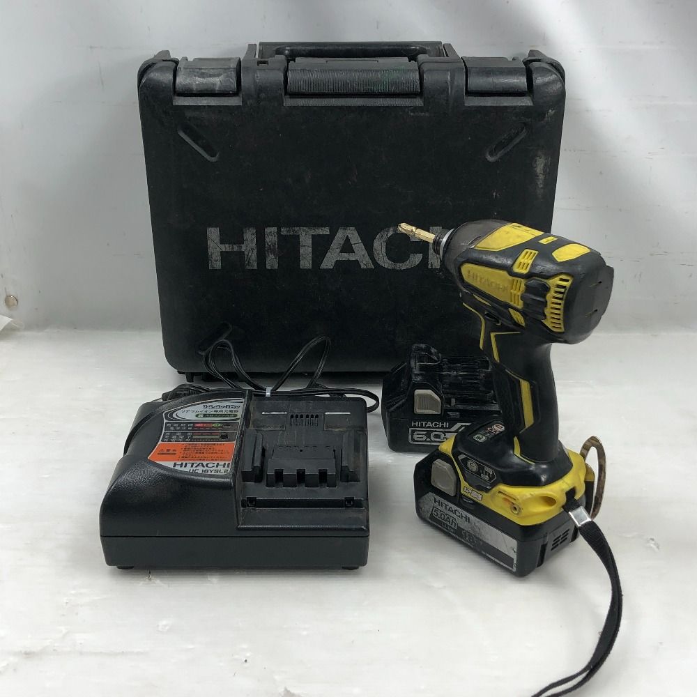 HiKOKI ハイコーキ 締め付け工具 インパクトドライバ 充電器 充電池2個 ケース付 WH18DDL2 イエロー