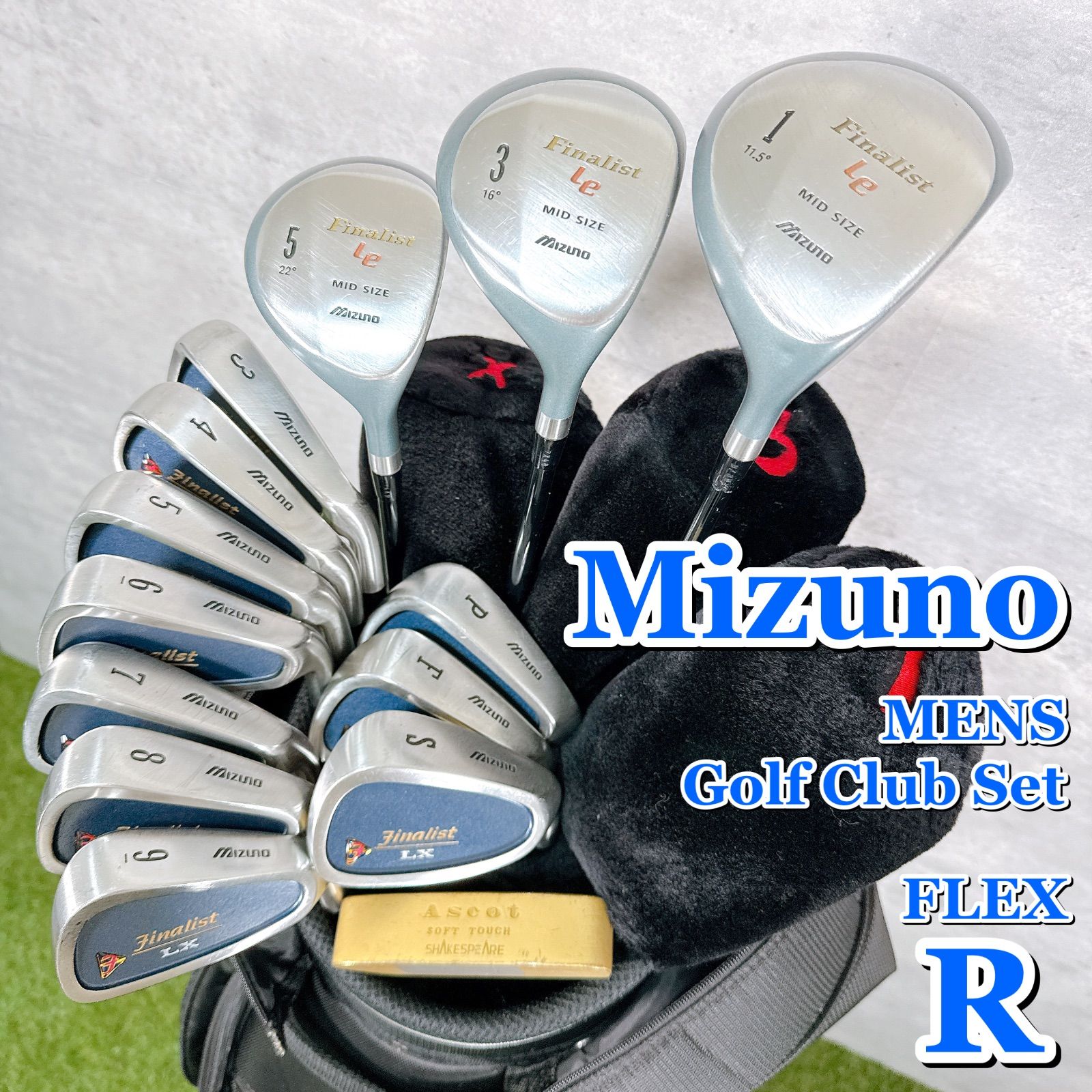 ゴルフクラブセット メンズ フルセット 14本 Mizuno ミズノ キャディバッグ付き フレックスR 男性 右利き K139