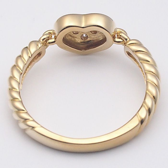 タサキ TASAKI ハート ダイヤ/0.09ct リング 9号 K18YG TASAKI - タサキ TASAKI ハート ダイヤモンド/0.09ct リング 9号