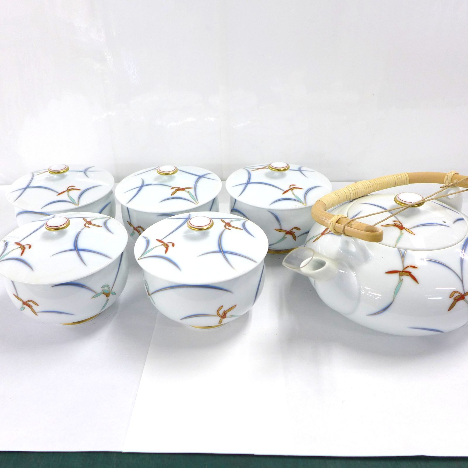 未使用】香蘭社 茶器揃（急須＆蓋付き湯呑）