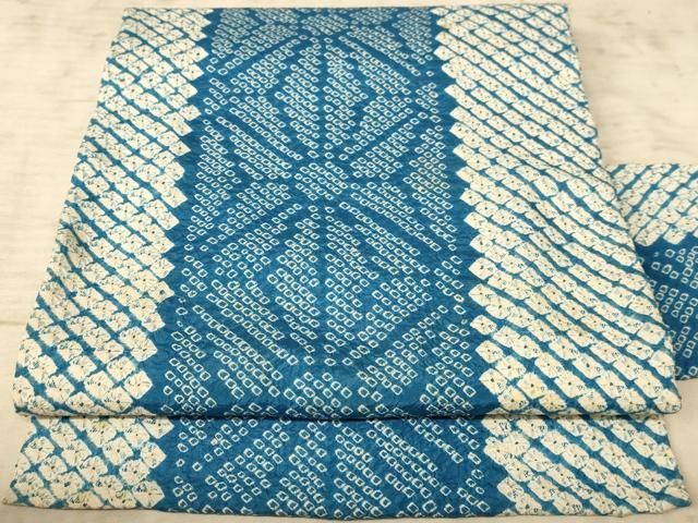 平和屋着物◎九寸名古屋帯 総絞り 花間道 正絹 逸品 AAAZ0792dt